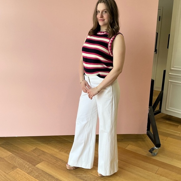 Striped Pink and Black Sleeveless 100% Cotton Top, Brand New with Tags! - Picture 3 of 10